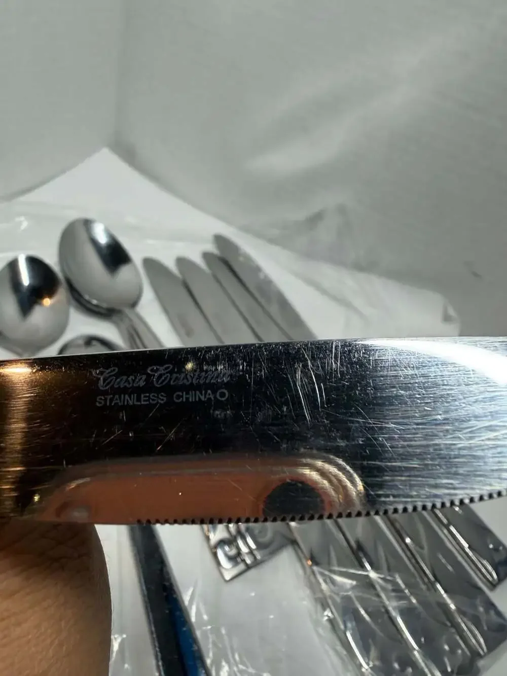 Casa Cristina Stainless China Silverware Flatware Lot Swirl Scroll Design